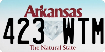 AR license plate 423WTM