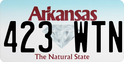 AR license plate 423WTN