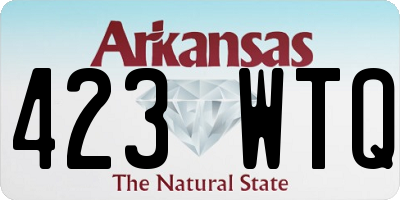 AR license plate 423WTQ