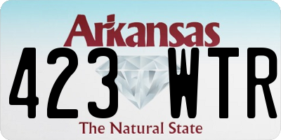 AR license plate 423WTR