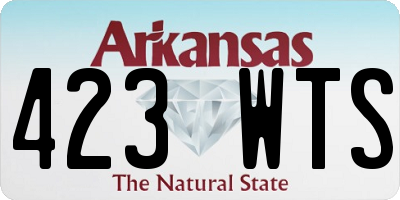 AR license plate 423WTS