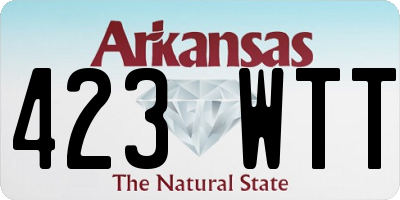 AR license plate 423WTT