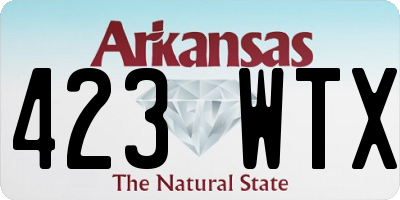 AR license plate 423WTX
