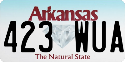 AR license plate 423WUA