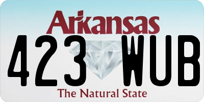 AR license plate 423WUB
