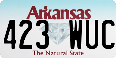 AR license plate 423WUC