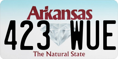 AR license plate 423WUE