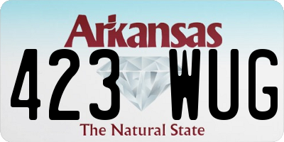 AR license plate 423WUG