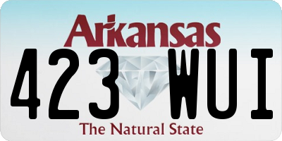 AR license plate 423WUI