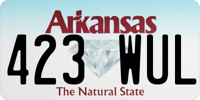 AR license plate 423WUL