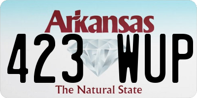 AR license plate 423WUP