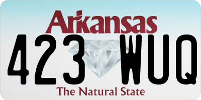 AR license plate 423WUQ