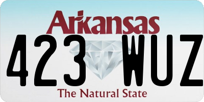AR license plate 423WUZ