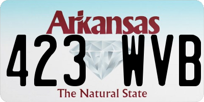 AR license plate 423WVB