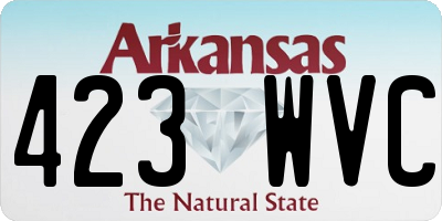 AR license plate 423WVC
