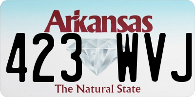 AR license plate 423WVJ