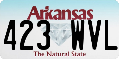 AR license plate 423WVL