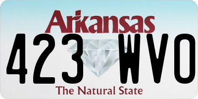 AR license plate 423WVO
