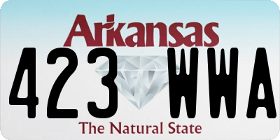 AR license plate 423WWA