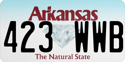 AR license plate 423WWB