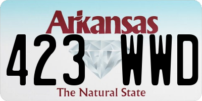 AR license plate 423WWD