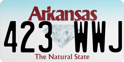 AR license plate 423WWJ