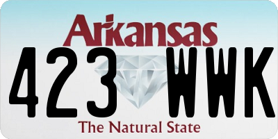 AR license plate 423WWK