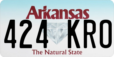 AR license plate 424KRO