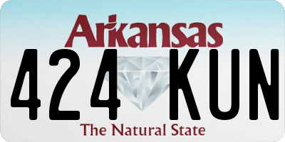 AR license plate 424KUN