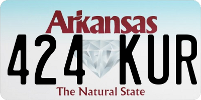 AR license plate 424KUR