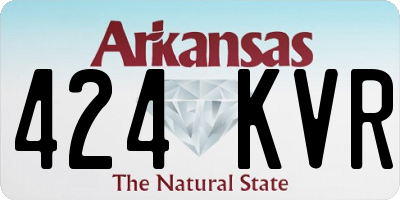 AR license plate 424KVR