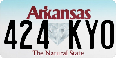 AR license plate 424KYO