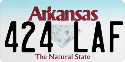 AR license plate 424LAF