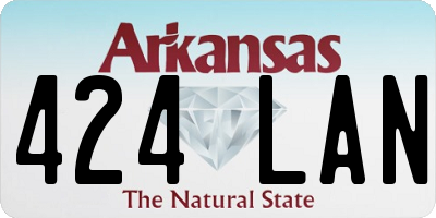 AR license plate 424LAN