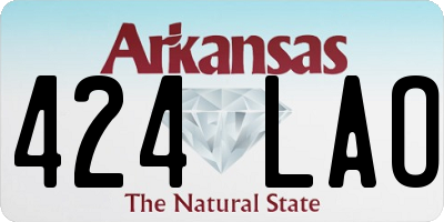 AR license plate 424LAO