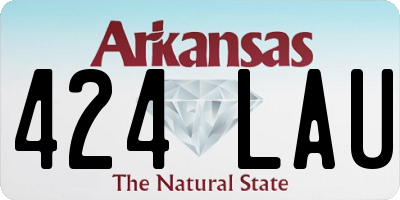 AR license plate 424LAU