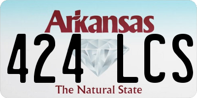 AR license plate 424LCS
