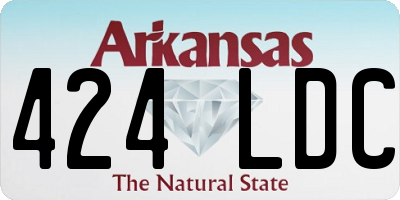 AR license plate 424LDC