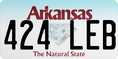 AR license plate 424LEB