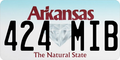 AR license plate 424MIB