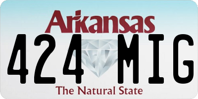 AR license plate 424MIG