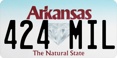 AR license plate 424MIL