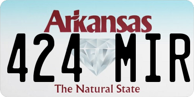 AR license plate 424MIR