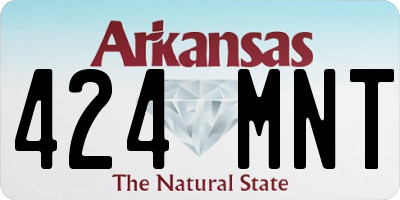 AR license plate 424MNT
