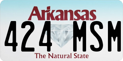 AR license plate 424MSM