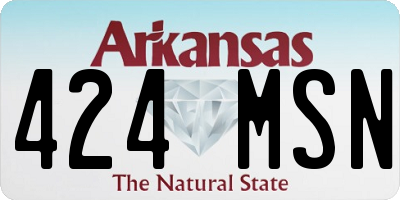 AR license plate 424MSN