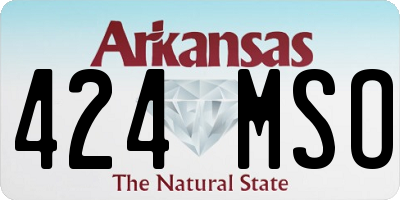 AR license plate 424MSO