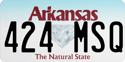 AR license plate 424MSQ