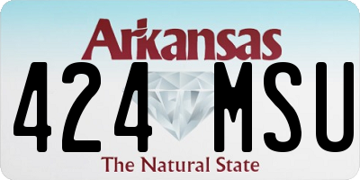 AR license plate 424MSU