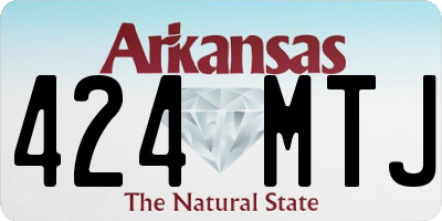 AR license plate 424MTJ